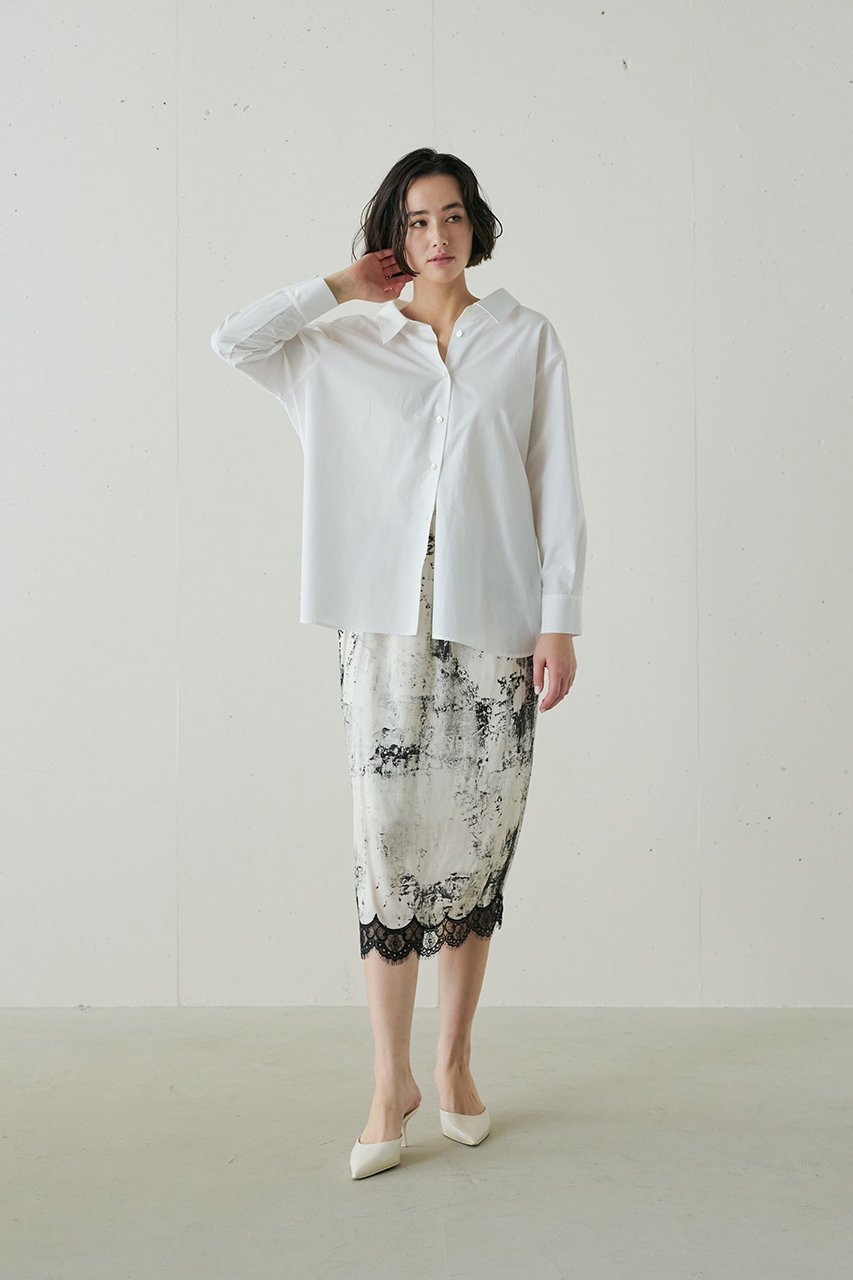 【ジェイドット/j.】のビスコースプリント裾レーススカート 人気、トレンドファッション・服の通販 founy(ファニー) 　ファッション　Fashion　レディースファッション　Fashion for Women　スカート　Skirts　ロングスカート　Long Skirts / Maxi & Midi Skirts　エレガント 上品　Elegant　シンプル　Simple, Minimal　フェミニン　Feminine, Girly　プリント　Print, Printed Pattern　モノトーン　Monotone, Black and White　レース　Lace, Lace Fabric　ロング　Long, Long-Length　other-6|ID: prp329100004379439 ipo3291000000035758679