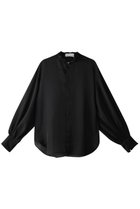 【ヒューエルミュージアム/hueLe Museum】の【STUMBLY】Sheer Satin Combi Shirt ブラック|ID:prp329100004379442