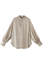 【ヒューエルミュージアム/hueLe Museum】の【STUMBLY】Sheer Satin Combi Shirt ベージュ|ID:prp329100004379442