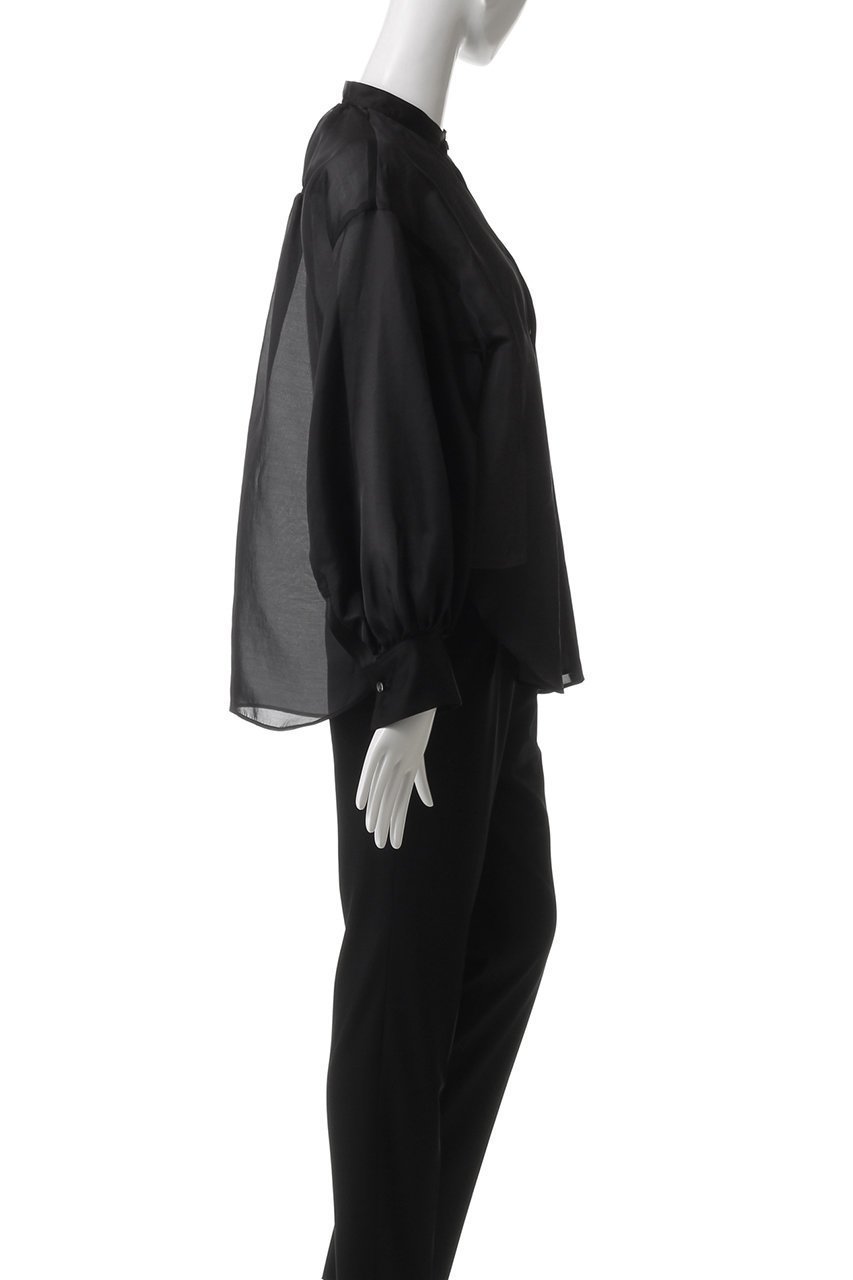 【ヒューエルミュージアム/hueLe Museum】の【STUMBLY】Sheer Satin Combi Shirt 人気、トレンドファッション・服の通販 founy(ファニー) 　ファッション　Fashion　レディースファッション　Fashion for Women　トップス・カットソー　Cut & Sew Tops　シャツ・ブラウス・オフィスカジュアル　Elegant Blouses & Button-Ups　アシンメトリー　Asymmetrical Style　サテン　Satin, Glossy Fabric　シアー　Sheer, See-Through　スリーブ　Sleeve, Long Sleeve / Short Sleeve　パーティ　Party, Party Style　ボックス　Boxy, Box Shape　ロング　Long, Long-Length　other-3|ID: prp329100004379442 ipo3291000000032873636
