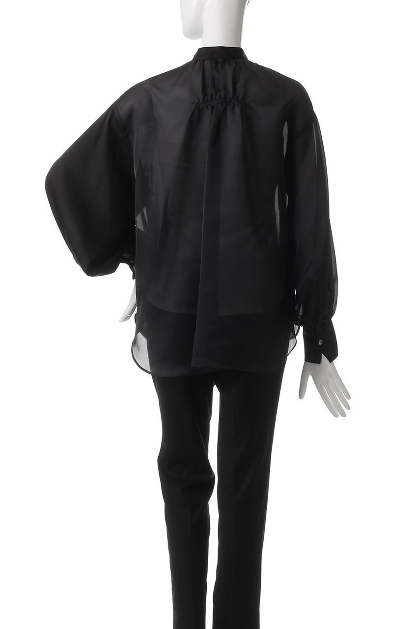 【ヒューエルミュージアム/hueLe Museum】の【STUMBLY】Sheer Satin Combi Shirt 人気、トレンドファッション・服の通販 founy(ファニー) 　ファッション　Fashion　レディースファッション　Fashion for Women　トップス・カットソー　Cut & Sew Tops　シャツ・ブラウス・オフィスカジュアル　Elegant Blouses & Button-Ups　アシンメトリー　Asymmetrical Style　サテン　Satin, Glossy Fabric　シアー　Sheer, See-Through　スリーブ　Sleeve, Long Sleeve / Short Sleeve　パーティ　Party, Party Style　ボックス　Boxy, Box Shape　ロング　Long, Long-Length　other-4|ID: prp329100004379442 ipo3291000000032873641