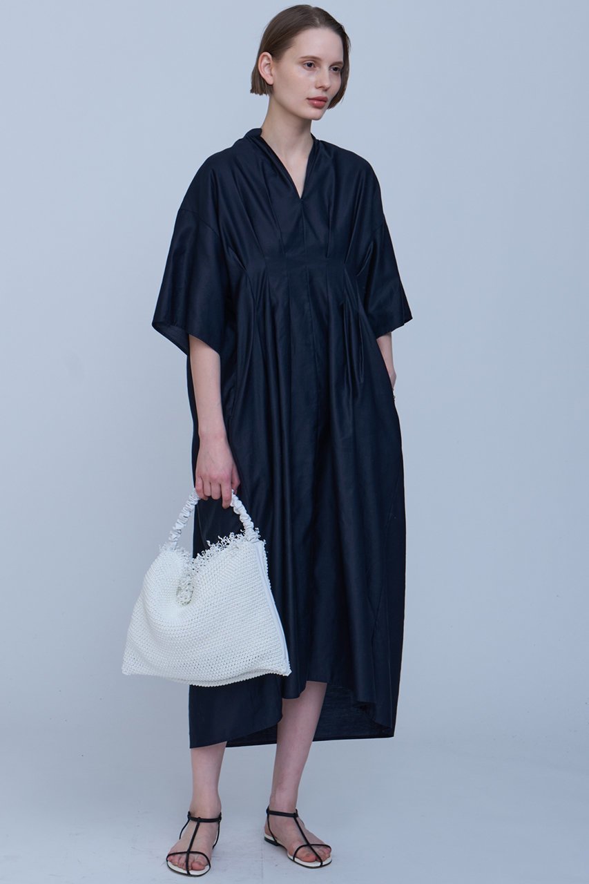 【ハウス オブ ロータス/HOUSE OF LOTUS】のライトモールスキンバレルタックワンピース 人気、トレンドファッション・服の通販 founy(ファニー) 　ファッション　Fashion　レディースファッション　Fashion for Women　ワンピース　Dresses　チュニック　Tunic Tops & Dresses　エレガント 上品　Elegant　ギャザー　Gathered, Ruffled　サテン　Satin, Glossy Fabric　チュニック　Tunic, Long Top　フォルム　Silhouette, Form　フロント　Front, Front Design　ロング　Long, Long-Length　軽量　Lightweight, Ultra Light　other-4|ID: prp329100004380593 ipo3291000000032870638