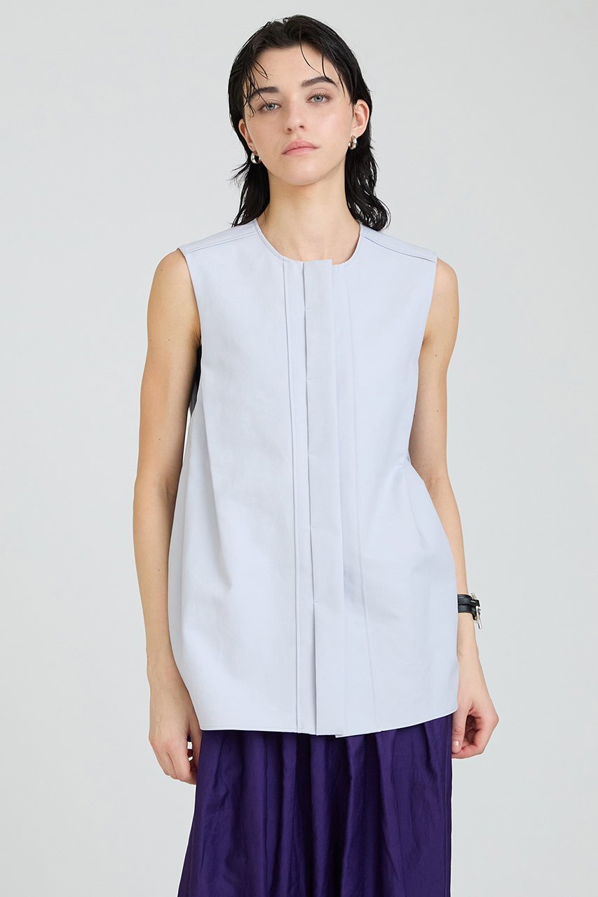 【ハウス オブ ロータス/HOUSE OF LOTUS】のコットンダブルクロスサイドタックジレ 人気、トレンドファッション・服の通販 founy(ファニー) 　ファッション　Fashion　レディースファッション　WOMEN　アウター　Coat Outerwear　ジャケット　Jackets　インナー　Inner　シンプル　Simple　ジャケット　Jacket　フォルム　Form　ベスト　Vest　ポケット　Pocket　other-8|ID: prp329100004380596 ipo3291000000031334745