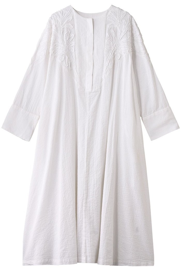 【ハウス オブ ロータス/HOUSE OF LOTUS】のエンブロイダリーサッカーワンピース インテリア・キッズ・メンズ・レディースファッション・服の通販 founy(ファニー) https://founy.com/ ファッション Fashion レディースファッション Fashion for Women ワンピース Dresses チュニック Tunic Tops & Dresses サッカー Seersucker, Summer Fabric シアー Sheer, See-Through チュニック Tunic, Long Top フレア Flare, Flared フロント Front, Front Design ボタニカル Botanical, Floral Pattern ロング Long, Long-Length 人気 Popular, Best Seller 夏 Summer |ID: prp329100004380597 ipo3291000000032870645