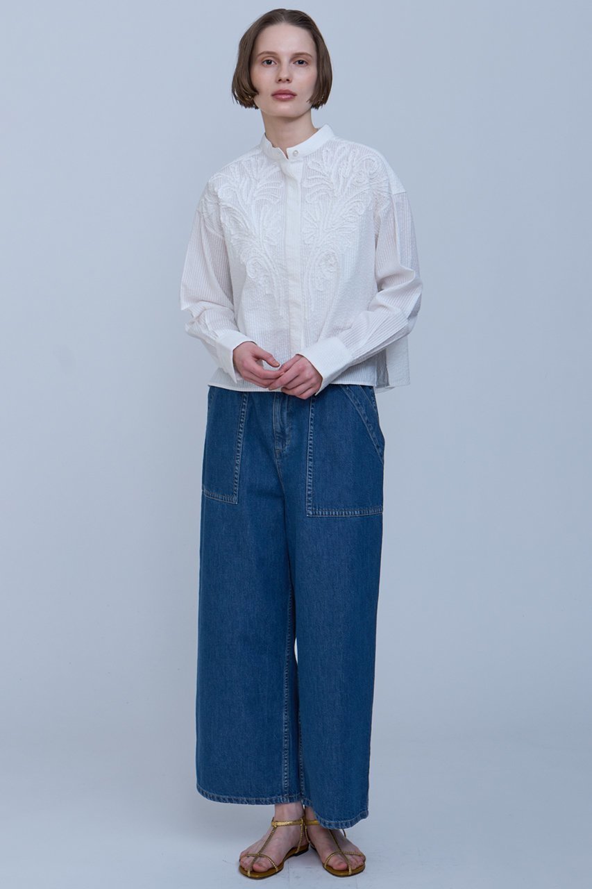 【ハウス オブ ロータス/HOUSE OF LOTUS】のエンブロイダリーサッカーシャツ 人気、トレンドファッション・服の通販 founy(ファニー) 　ファッション　Fashion　レディースファッション　Fashion for Women　トップス・カットソー　Cut & Sew Tops　シャツ・ブラウス・オフィスカジュアル　Elegant Blouses & Button-Ups　インド　Indian Textile　サッカー　Seersucker, Summer Fabric　シアー　Sheer, See-Through　スリーブ　Sleeve, Long Sleeve / Short Sleeve　ボタニカル　Botanical, Floral Pattern　ロング　Long, Long-Length　ワイド　Wide, Wide Fit　人気　Popular, Best Seller　other-6|ID: prp329100004380598 ipo3291000000032845217