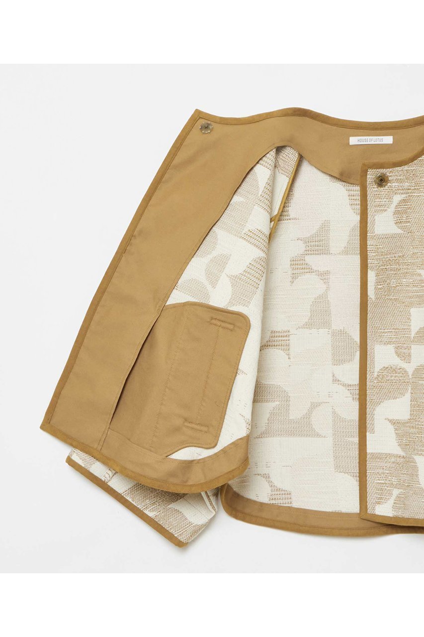 【ハウス オブ ロータス/HOUSE OF LOTUS】のジオメトリックジャカードジャケット 人気、トレンドファッション・服の通販 founy(ファニー) 　ファッション　Fashion　レディースファッション　Fashion for Women　アウター　Coat / Outerwear Collection　レディースジャケット・軽アウター　Jackets　イタリア　Italy　ジャケット　Jacket, Outerwear　トリミング　Trimming, Decorative Edge　バランス　Balance, Style Balance　フリンジ　Fringe, Tassel　ポンチョ　Poncho, Cape Style　モダン　Modern, Contemporary　other-5|ID: prp329100004380603 ipo3291000000034952385