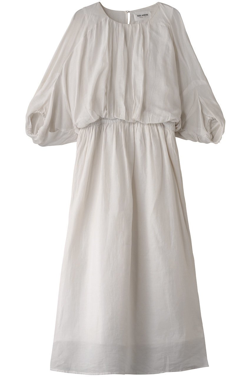 【マリリンムーン/MARILYN MOON】の【SOI-MeME】ボリュームギャザーバルーンドレス インテリア・キッズ・メンズ・レディースファッション・服の通販 founy(ファニー) ファッション Fashion レディースファッション Fashion for Women ワンピース Dresses フォーマル・パーティードレス・結婚式用ドレス Elegant & Casual Dresses チュニック Tunic Tops & Dresses インド Indian Textile ギャザー Gathered, Ruffled シャーリング Shirring, Ruched チュニック Tunic, Long Top バルーン Balloon, Balloon Silhouette ロング Long, Long-Length オフホワイト|ID: prp329100004380604 ipo3291000000032861182