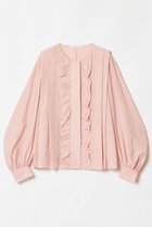 【ハウス オブ ロータス/HOUSE OF LOTUS】のキュプラブロードティアードフリルブラウス 人気、トレンドファッション・服の通販 founy(ファニー) ファッション Fashion レディースファッション Fashion for Women トップス・カットソー Cut & Sew Tops シャツ・ブラウス・オフィスカジュアル Elegant Blouses & Button-Ups キュプラ Cupro, Eco Fabric スリーブ Sleeve, Long Sleeve / Short Sleeve タンブラー Tumbler, Travel Mug フェミニン Feminine, Girly フリル Frill, Ruffle フロント Front, Front Design ブロード Broadcloth, Fine Cotton ロング Long, Long-Length thumbnail ライトピンク|ID: prp329100004380610 ipo3291000000034955072