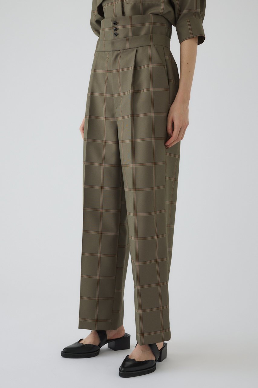 【リムアーク/RIM.ARK】のGabardine super high waist PT/パンツ 人気、トレンドファッション・服の通販 founy(ファニー) 　ファッション　Fashion　レディースファッション　WOMEN　パンツ　Pants　クラシカル　Classical　コルセット　Corset　セットアップ　Set Up　チェック　Check　other-2|ID: prp329100004380614 ipo3291000000031334848