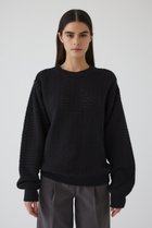 【リムアーク/RIM.ARK】のPattern knitting cotton knit/ニット 人気、トレンドファッション・服の通販 founy(ファニー) ファッション Fashion レディースファッション WOMEN トップス・カットソー Tops/Tshirt ニット Knit Tops プルオーバー Pullover おすすめ Recommend ショート Short バランス Balance 春 Spring thumbnail ブラック|ID: prp329100004380617 ipo3291000000032377308