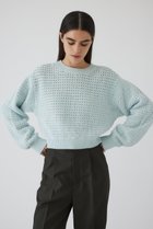 【リムアーク/RIM.ARK】のPattern knitting cotton knit/ニット 人気、トレンドファッション・服の通販 founy(ファニー) ファッション Fashion レディースファッション WOMEN トップス・カットソー Tops/Tshirt ニット Knit Tops プルオーバー Pullover おすすめ Recommend ショート Short バランス Balance 春 Spring thumbnail ライトブルー|ID: prp329100004380617 ipo3291000000032377310