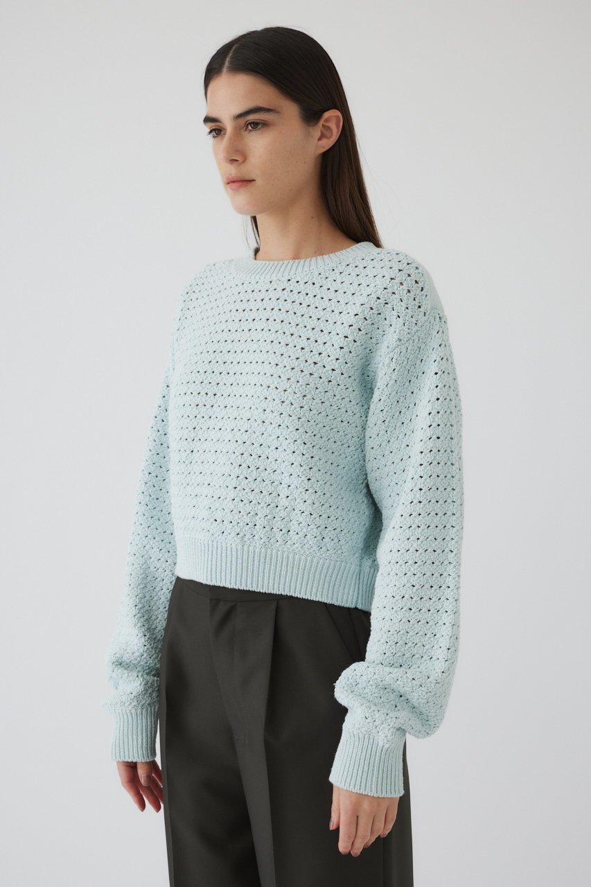 【リムアーク/RIM.ARK】のPattern knitting cotton knit/ニット 人気、トレンドファッション・服の通販 founy(ファニー) 　ファッション　Fashion　レディースファッション　WOMEN　トップス・カットソー　Tops/Tshirt　ニット　Knit Tops　プルオーバー　Pullover　おすすめ　Recommend　ショート　Short　バランス　Balance　春　Spring　other-2|ID: prp329100004380617 ipo3291000000032377311