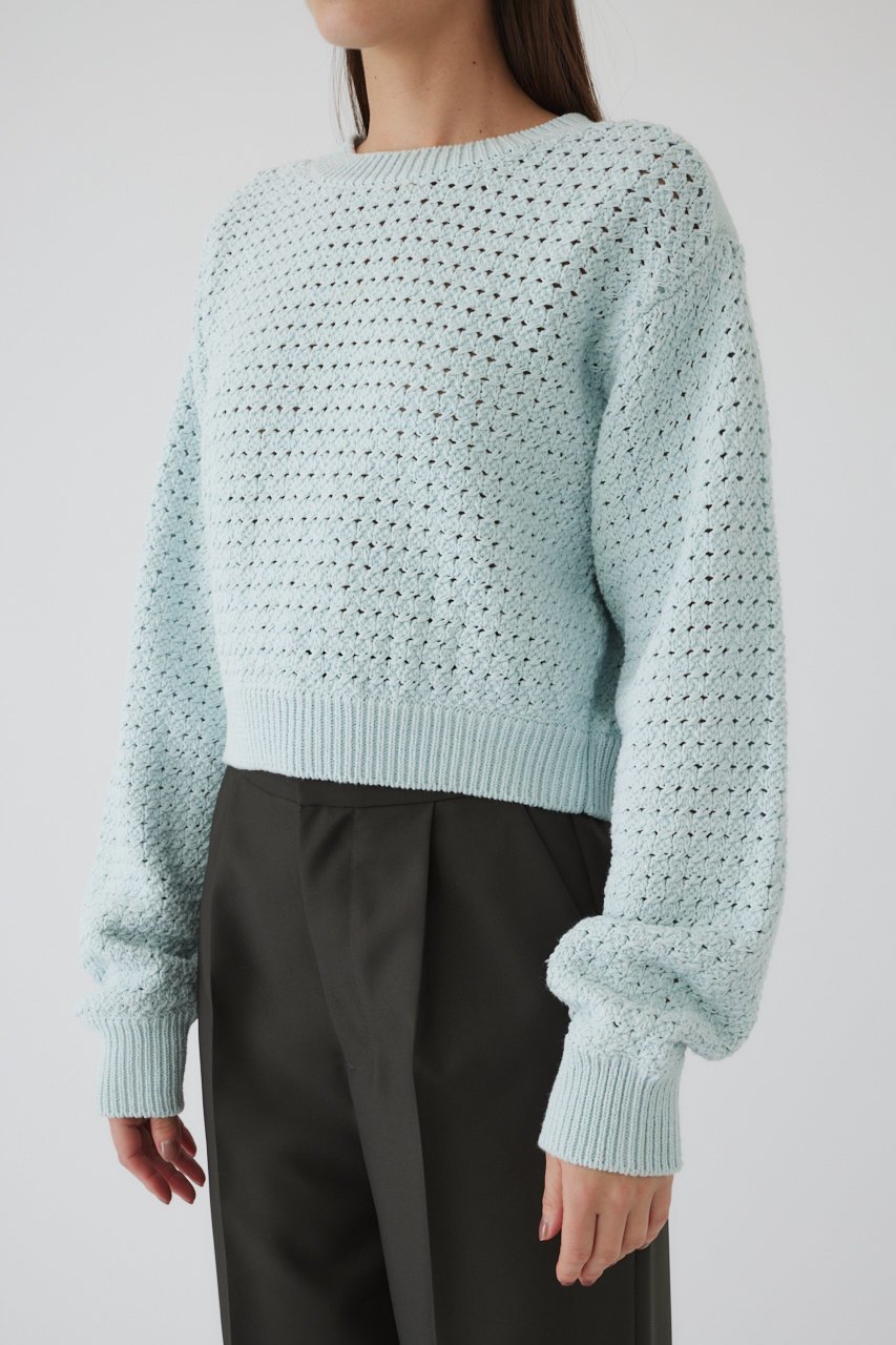 【リムアーク/RIM.ARK】のPattern knitting cotton knit/ニット 人気、トレンドファッション・服の通販 founy(ファニー) 　ファッション　Fashion　レディースファッション　WOMEN　トップス・カットソー　Tops/Tshirt　ニット　Knit Tops　プルオーバー　Pullover　おすすめ　Recommend　ショート　Short　バランス　Balance　春　Spring　other-3|ID: prp329100004380617 ipo3291000000032377312