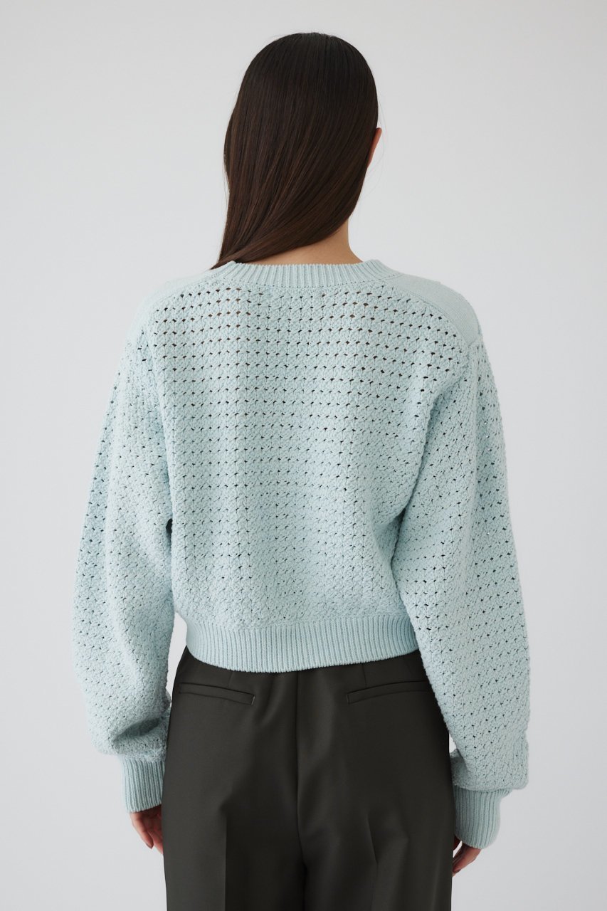 【リムアーク/RIM.ARK】のPattern knitting cotton knit/ニット 人気、トレンドファッション・服の通販 founy(ファニー) 　ファッション　Fashion　レディースファッション　WOMEN　トップス・カットソー　Tops/Tshirt　ニット　Knit Tops　プルオーバー　Pullover　おすすめ　Recommend　ショート　Short　バランス　Balance　春　Spring　other-5|ID: prp329100004380617 ipo3291000000032377314