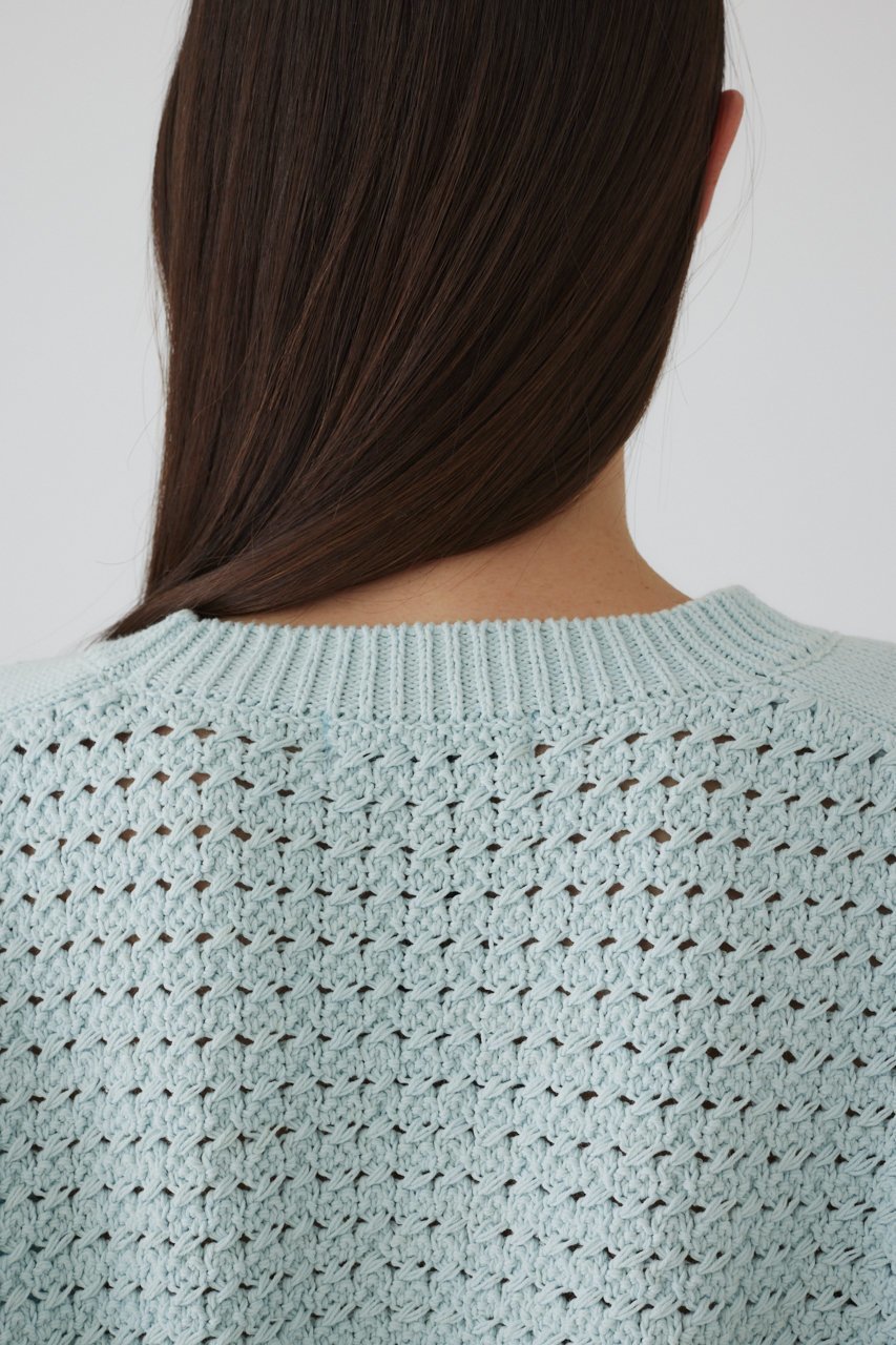 【リムアーク/RIM.ARK】のPattern knitting cotton knit/ニット 人気、トレンドファッション・服の通販 founy(ファニー) 　ファッション　Fashion　レディースファッション　WOMEN　トップス・カットソー　Tops/Tshirt　ニット　Knit Tops　プルオーバー　Pullover　おすすめ　Recommend　ショート　Short　バランス　Balance　春　Spring　other-6|ID: prp329100004380617 ipo3291000000032377315