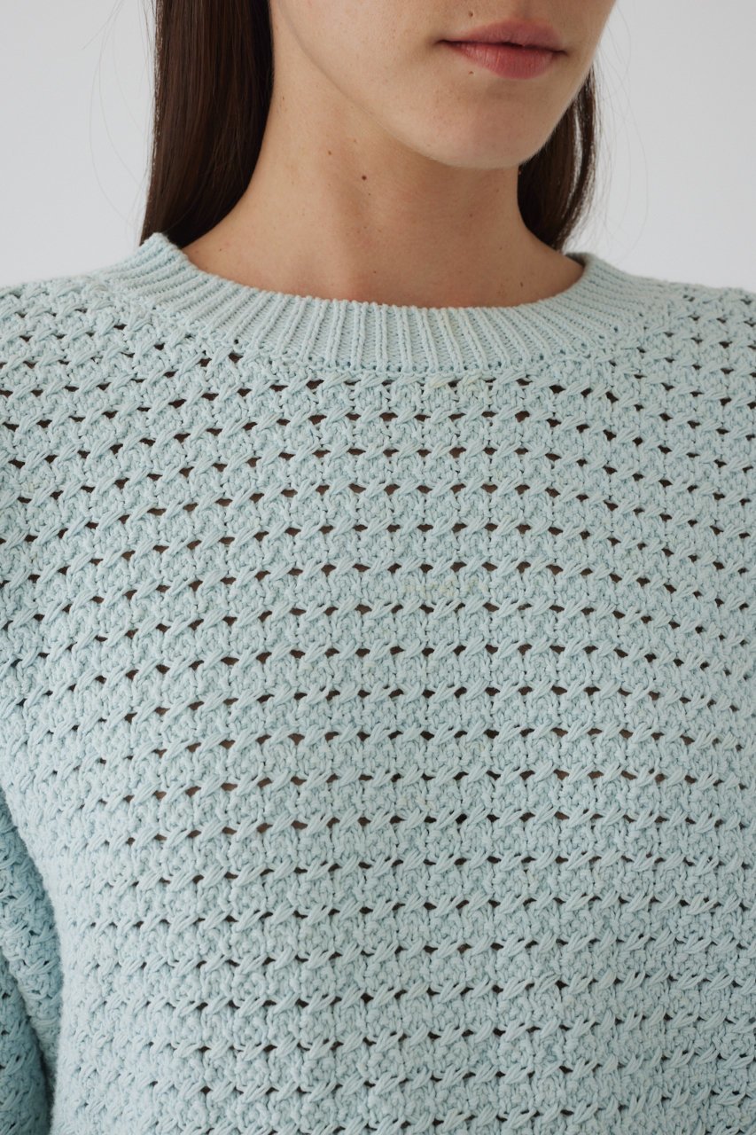 【リムアーク/RIM.ARK】のPattern knitting cotton knit/ニット 人気、トレンドファッション・服の通販 founy(ファニー) 　ファッション　Fashion　レディースファッション　WOMEN　トップス・カットソー　Tops/Tshirt　ニット　Knit Tops　プルオーバー　Pullover　おすすめ　Recommend　ショート　Short　バランス　Balance　春　Spring　other-8|ID: prp329100004380617 ipo3291000000032377317