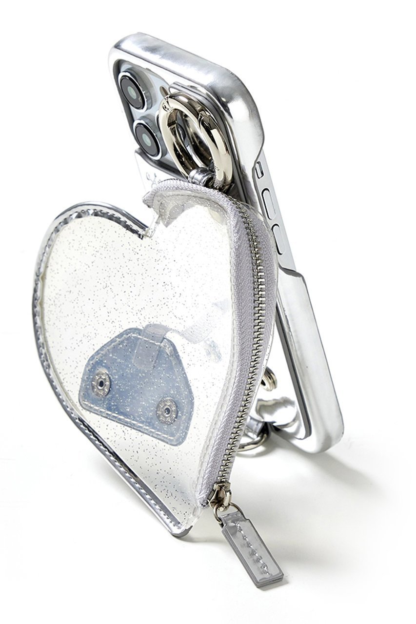 【エジュー/ajew】のiPhone16/16Pro ajew PVC heart planet pocket case 人気、トレンドファッション・服の通販 founy(ファニー) 　ファッション　Fashion　レディースファッション　Fashion for Women　iPhone アイフォーン　iPhone　ジップ　Zip, Zipper　ドッキング　Docking, Mixed Material　ポケット　Pocket, Pocket Detail　メタル　Metal, Metal Parts　春　Spring　other-2|ID: prp329100004380627 ipo3291000000032800663
