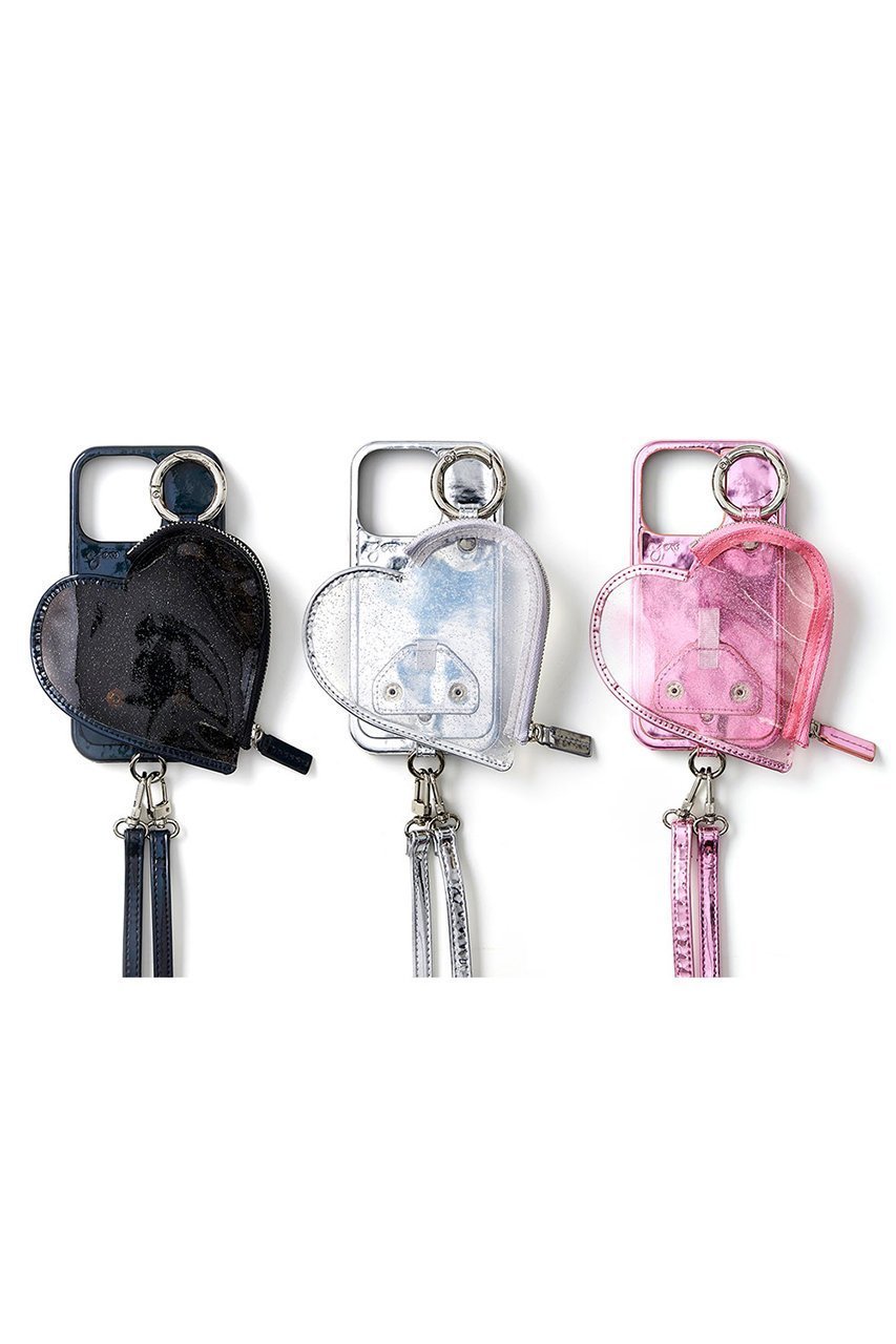 【エジュー/ajew】のiPhone14/14Pro ajew PVC heart planet pocket case 人気、トレンドファッション・服の通販 founy(ファニー) 　ファッション　Fashion　レディースファッション　Fashion for Women　iPhone アイフォーン　iPhone　ジップ　Zip, Zipper　ドッキング　Docking, Mixed Material　ポケット　Pocket, Pocket Detail　メタル　Metal, Metal Parts　春　Spring　other-6|ID: prp329100004380629 ipo3291000000032800687