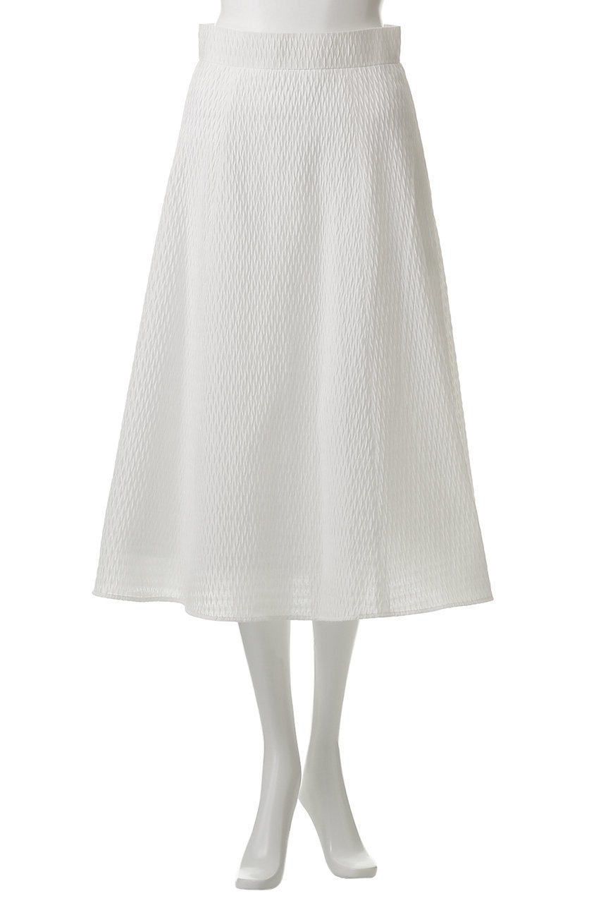 【アナイ/ANAYI】のフクレジャガードフレアスカート 人気、トレンドファッション・服の通販 founy(ファニー) 　ファッション　Fashion　レディースファッション　Fashion for Women　スカート　Skirts　Aライン・フレアスカート　A-Line & Flared Skirts　ロングスカート　Long Skirts / Maxi & Midi Skirts　エレガント 上品　Elegant　カットソー　Cut and Sewn Top　シアー　Sheer, See-Through　シンプル　Simple, Minimal　ジャカード／ジャガード　Jacquard, Woven Pattern　フレア　Flare, Flared　ロング　Long, Long-Length　other-2|ID: prp329100004380636 ipo3291000000035924600