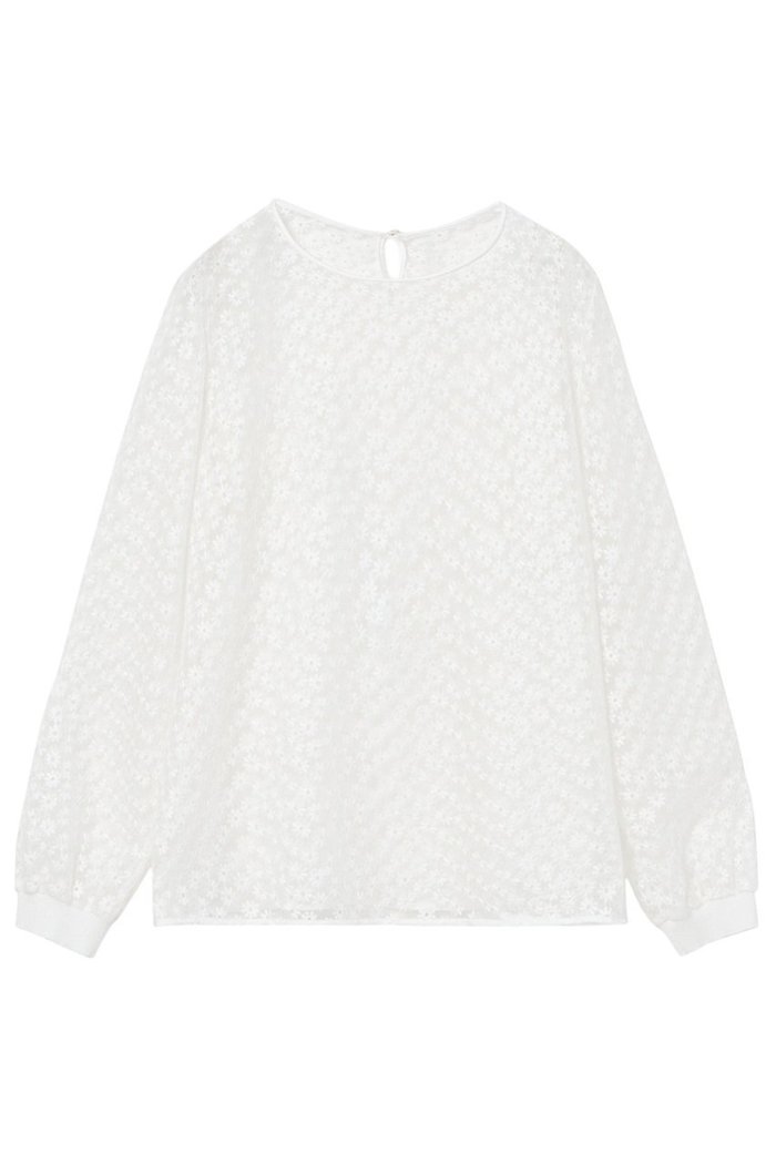 【アナイ/ANAYI】のフラワー刺繍クループルオーバー インテリア・キッズ・メンズ・レディースファッション・服の通販 founy(ファニー) https://founy.com/ ファッション Fashion レディースファッション Fashion for Women トップス・カットソー Cut & Sew Tops シャツ・ブラウス・オフィスカジュアル Elegant Blouses & Button-Ups ロングTシャツ・Tシャツ Longline T-Shirts & Tees カジュアルプルオーバー・ニットトップス Pullovers & Knit Tops / Casual Pullovers カットソー・ベーシックTシャツ Cut-and-Sewn Tops / Stretch Tees & Basics おすすめ Recommended / Our Picks アイレット Eyelet Lace インナー Innerwear シアー Sheer, See-Through ジャケット Jacket, Outerwear スリーブ Sleeve, Long Sleeve / Short Sleeve チュール Tulip, Tulip Motif ドッキング Docking, Mixed Material ビスチェ Bustier, Corset Top フラワー Flower, Floral モチーフ Motif, Design Theme ランダム Random, Irregular ロング Long, Long-Length エレガント 上品 Elegant |ID: prp329100004380638 ipo3291000000035619266