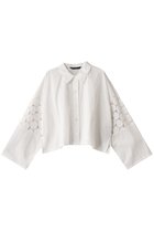 【ミズイロ インド/mizuiro ind】のlace mix box shirt シャツ off white|ID:prp329100004380644