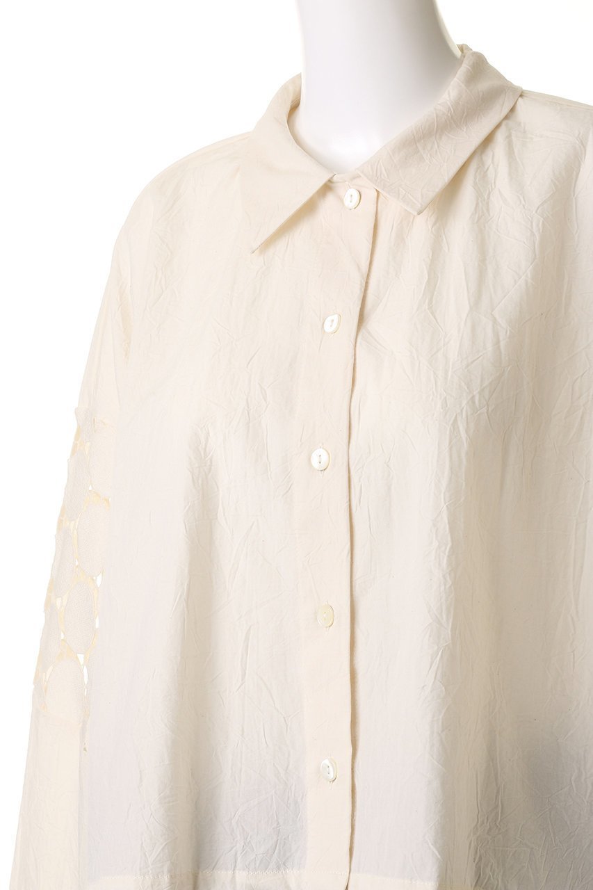 【ミズイロ インド/mizuiro ind】のlace mix box shirt シャツ 人気、トレンドファッション・服の通販 founy(ファニー) 　ファッション　Fashion　レディースファッション　WOMEN　トップス・カットソー　Tops/Tshirt　シャツ/ブラウス　Shirts/Blouses　おすすめ　Recommend　スリーブ　Sleeve　ダウン　Down　デニム　Denim　フェミニン　Feminine　ボックス　Box　マニッシュ　Mannish　レース　Race　ロング　Long　エレガント 上品　Elegant　other-5|ID: prp329100004380644 ipo3291000000031335019