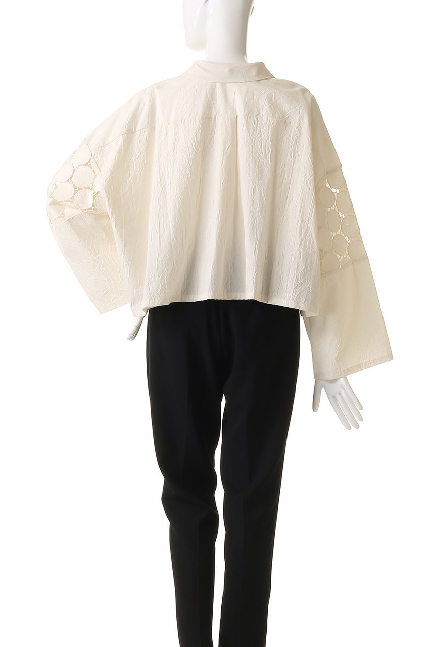【ミズイロ インド/mizuiro ind】のlace mix box shirt シャツ 人気、トレンドファッション・服の通販 founy(ファニー) 　ファッション　Fashion　レディースファッション　Fashion for Women　トップス・カットソー　Cut & Sew Tops　シャツ・ブラウス・オフィスカジュアル　Elegant Blouses & Button-Ups　おすすめ　Recommended / Our Picks　スリーブ　Sleeve, Long Sleeve / Short Sleeve　ダウン　Down, Puffer　デニム　Denim, Jeans Material　フェミニン　Feminine, Girly　ボックス　Boxy, Box Shape　マニッシュ　Mannish, Boyish　レース　Lace, Lace Fabric　ロング　Long, Long-Length　エレガント 上品　Elegant　other-4|ID: prp329100004380644 ipo3291000000032856038