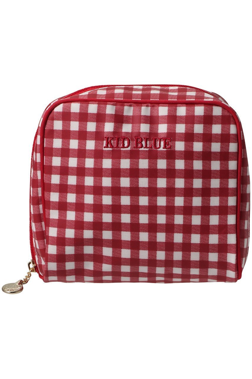 【キッドブルー/KID BLUE】の25トラベルグッズポーチ 人気、トレンドファッション・服の通販 founy(ファニー) 　ファッション　Fashion　レディースファッション　Fashion for Women　ポーチ&ミニバッグ　Pouches & Mini Bags　ギンガム　Gingham, Gingham Fabric　ジュエリー　Jewelry, Accessories　スクエア　Square, Square Shape　チェック　Check, Plaid, Tartan　チャーム　Charm, Pendant　フォルム　Silhouette, Form　ポーチ　Pouch, Small Case　ランジェリー　Lingerie, Intimate Wear　旅行　Travel　 other-1|ID: prp329100004381502 ipo3291000000032815422