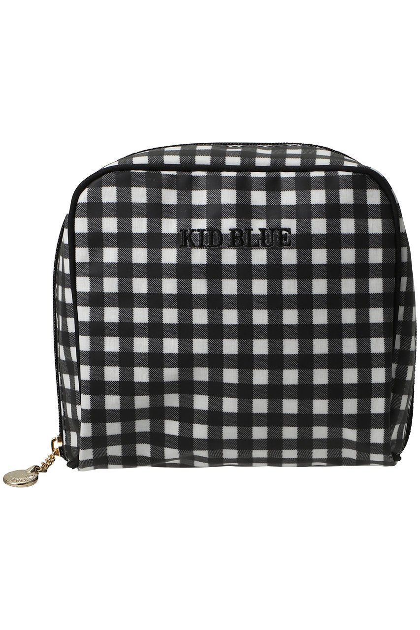 【キッドブルー/KID BLUE】の25トラベルグッズポーチ インテリア・キッズ・メンズ・レディースファッション・服の通販 founy(ファニー) 　ファッション　Fashion　レディースファッション　Fashion for Women　ポーチ&ミニバッグ　Pouches & Mini Bags　ギンガム　Gingham, Gingham Fabric　ジュエリー　Jewelry, Accessories　スクエア　Square, Square Shape　チェック　Check, Plaid, Tartan　チャーム　Charm, Pendant　フォルム　Silhouette, Form　ポーチ　Pouch, Small Case　ランジェリー　Lingerie, Intimate Wear　旅行　Travel　ブラック|ID: prp329100004381502 ipo3291000000036239978