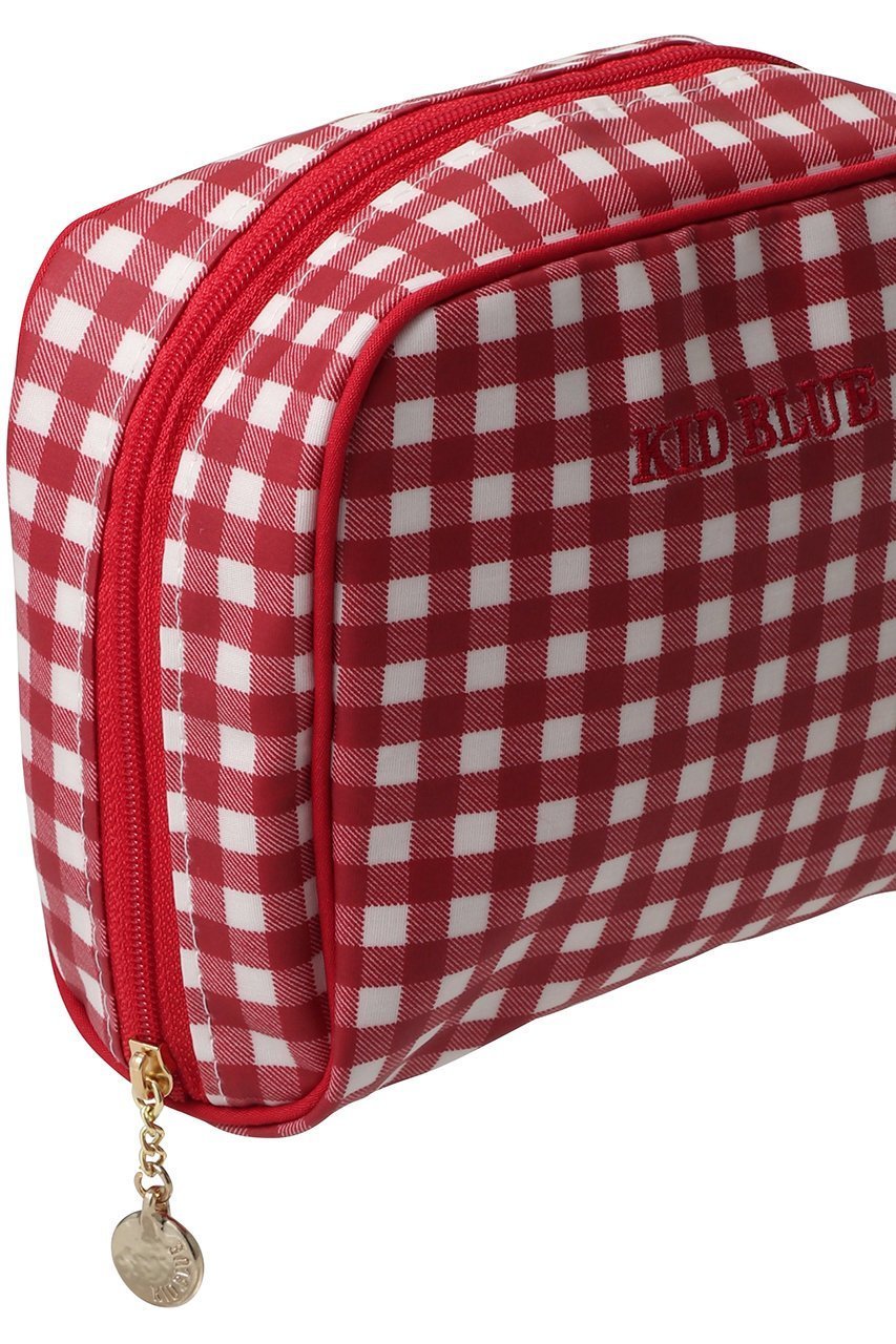 【キッドブルー/KID BLUE】の25トラベルグッズポーチ 人気、トレンドファッション・服の通販 founy(ファニー) 　ファッション　Fashion　レディースファッション　Fashion for Women　ポーチ&ミニバッグ　Pouches & Mini Bags　ギンガム　Gingham, Gingham Fabric　ジュエリー　Jewelry, Accessories　スクエア　Square, Square Shape　チェック　Check, Plaid, Tartan　チャーム　Charm, Pendant　フォルム　Silhouette, Form　ポーチ　Pouch, Small Case　ランジェリー　Lingerie, Intimate Wear　旅行　Travel　other-4|ID: prp329100004381502 ipo3291000000036239981