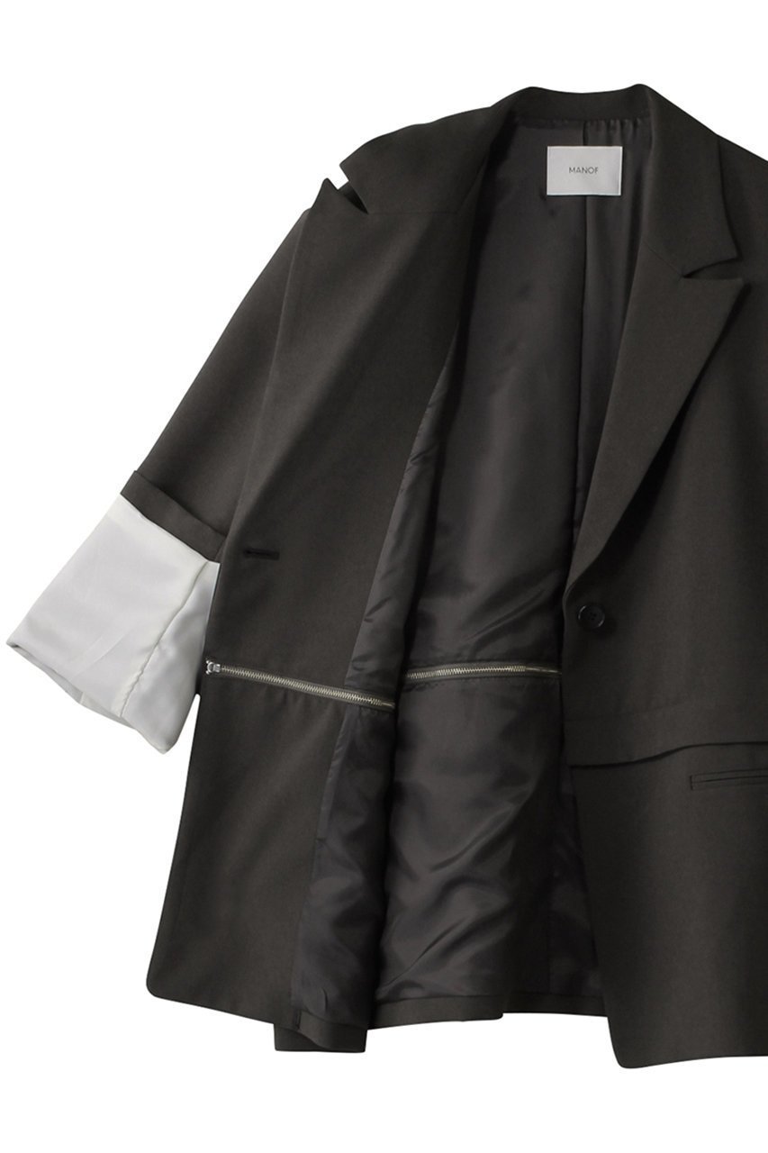 【マノフ/MANOF】の2WAY ZIP JACKET/ジャケット 人気、トレンドファッション・服の通販 founy(ファニー) 　ファッション　Fashion　レディースファッション　Fashion for Women　アウター　Coat / Outerwear Collection　レディースジャケット・軽アウター　Jackets　インナー　Innerwear　オケージョン　Occasion Wear　ジップ　Zip, Zipper　ジャケット　Jacket, Outerwear　マニッシュ　Mannish, Boyish　other-6|ID: prp329100004381503 ipo3291000000034956656