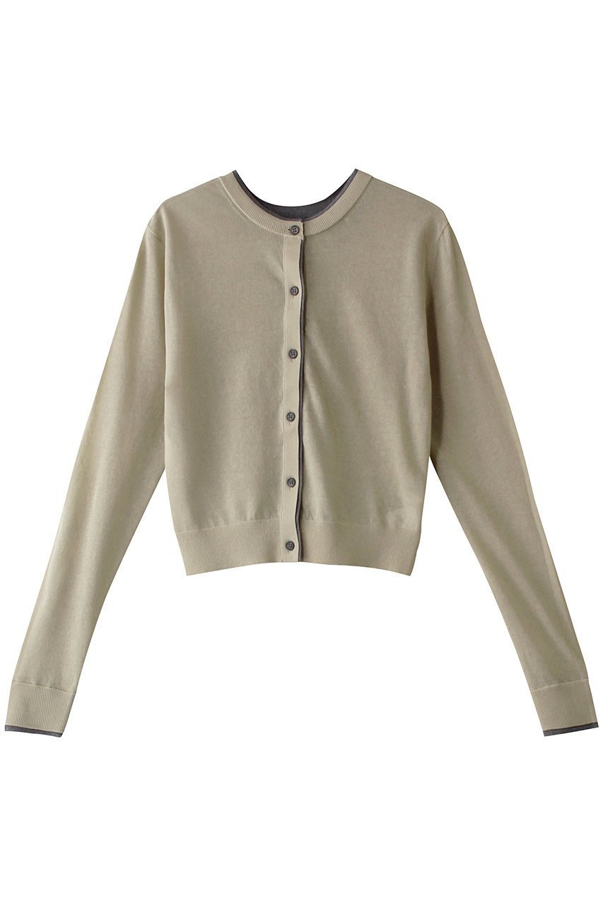 【クラネ/CLANE】のW FACE BICOLOR SHEER C/D/ニットカーディガン インテリア・キッズ・メンズ・レディースファッション・服の通販 founy(ファニー) 　ファッション　Fashion　レディースファッション　Fashion for Women　トップス・カットソー　Cut & Sew Tops　ニット　Knit Tops & Sweaters　カーディガン・羽織り　Layered Style Cardigans　カーディガン　Cardigan, Knitwear　コンパクト　Compact, Small Size　ダブル　Double, Double-Breasted　トレンド　Trend, Trending Now　フェイス　Face, Facial Design　ワイド　Wide, Wide Fit　エレガント 上品　Elegant　夏　Summer　春　Spring　S/S・春夏　SS, Spring/Summer, Warm Season　MOSS GREEN|ID: prp329100004381506 ipo3291000000032952224