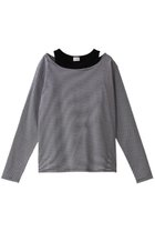 【マノフ/MANOF】のLAYER BORODER CUT TOPS/カットソー BLACK|ID:prp329100004381520