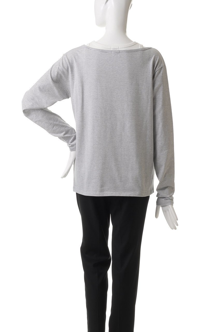 【マノフ/MANOF】のLAYER BORODER CUT TOPS/カットソー 人気、トレンドファッション・服の通販 founy(ファニー) 　ファッション　Fashion　レディースファッション　Fashion for Women　トップス・カットソー　Cut & Sew Tops　シャツ・ブラウス・オフィスカジュアル　Elegant Blouses & Button-Ups　ロングTシャツ・Tシャツ　Longline T-Shirts & Tees　カットソー・ベーシックTシャツ　Cut-and-Sewn Tops / Stretch Tees & Basics　おすすめ　Recommended / Our Picks　カットソー　Cut and Sewn Top　スリーブ　Sleeve, Long Sleeve / Short Sleeve　タンク　Tank Top, Sleeveless Top　ボーダー　Border, Stripe　ロング　Long, Long-Length　無地　Plain, Solid Color　other-4|ID: prp329100004381520 ipo3291000000035610873