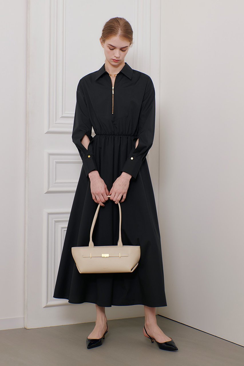 【アルアバイル/allureville】の【Loulou Willoughby】ボリュームギャザーシャツワンピース 人気、トレンドファッション・服の通販 founy(ファニー) 　ファッション　Fashion　レディースファッション　WOMEN　ワンピース　Dress　シャツワンピース　Shirt Dresses　チュニック　Tunic　ギャザー　Gather　ジップ　Zip　チュニック　Tunic　ロング　Long　other-6|ID: prp329100004381524 ipo3291000000031334548