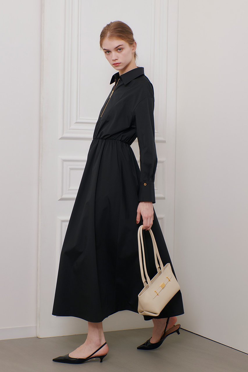 【アルアバイル/allureville】の【Loulou Willoughby】ボリュームギャザーシャツワンピース 人気、トレンドファッション・服の通販 founy(ファニー) 　ファッション　Fashion　レディースファッション　WOMEN　ワンピース　Dress　シャツワンピース　Shirt Dresses　チュニック　Tunic　ギャザー　Gather　ジップ　Zip　チュニック　Tunic　ロング　Long　other-7|ID: prp329100004381524 ipo3291000000031334549