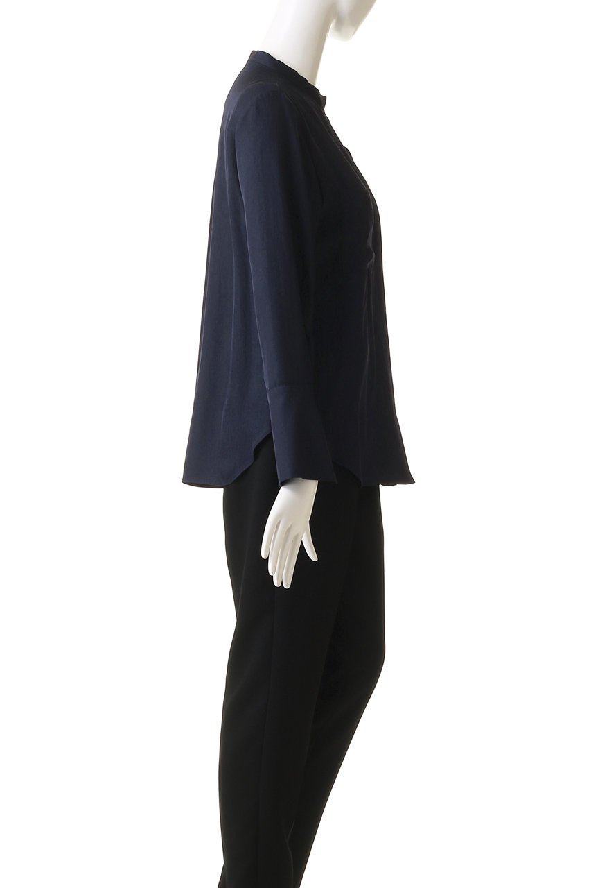 【アルアバイル/allureville】のフリュイドオーバーラップブラウス 人気、トレンドファッション・服の通販 founy(ファニー) 　ファッション　Fashion　レディースファッション　Fashion for Women　トップス・カットソー　Cut & Sew Tops　シャツ・ブラウス・オフィスカジュアル　Elegant Blouses & Button-Ups　アシンメトリー　Asymmetrical Style　スタンド　Stand Collar, Upright Stand　スリーブ　Sleeve, Long Sleeve / Short Sleeve　ドレープ　Drape, Draping Fabric　ファブリック　Fabric, Textile　リボン　Ribbon, Bow　ロング　Long, Long-Length　other-3|ID: prp329100004381526 ipo3291000000032865945