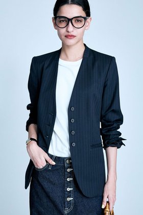 【ブリル/BRILL】 ウールピンストライプジャケット人気、トレンドファッション・服の通販 founy(ファニー) ファッション Fashion レディースファッション Fashion for Women アウター Coat / Outerwear Collection レディースジャケット・軽アウター Jackets おすすめ Recommended / Our Picks コンパクト Compact, Small Size ジャケット Jacket, Outerwear ストレッチ Stretch, Stretchy Fabric デニム Denim, Jeans Material ボトム Bottoms, Lower Wear ワーク Workwear, Utility Style |ID:prp329100004381527