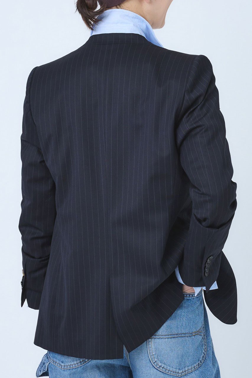 【ブリル/BRILL】のウールピンストライプジャケット 人気、トレンドファッション・服の通販 founy(ファニー) 　ファッション　Fashion　レディースファッション　Fashion for Women　アウター　Coat / Outerwear Collection　レディースジャケット・軽アウター　Jackets　おすすめ　Recommended / Our Picks　コンパクト　Compact, Small Size　ジャケット　Jacket, Outerwear　ストレッチ　Stretch, Stretchy Fabric　デニム　Denim, Jeans Material　ボトム　Bottoms, Lower Wear　ワーク　Workwear, Utility Style　other-5|ID: prp329100004381527 ipo3291000000035653908