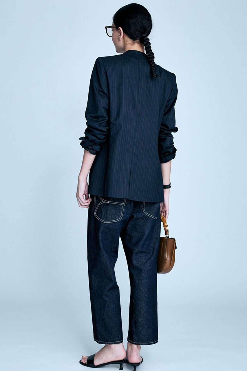 【ブリル/BRILL】のウールピンストライプジャケット 人気、トレンドファッション・服の通販 founy(ファニー) 　ファッション　Fashion　レディースファッション　Fashion for Women　アウター　Coat / Outerwear Collection　レディースジャケット・軽アウター　Jackets　おすすめ　Recommended / Our Picks　コンパクト　Compact, Small Size　ジャケット　Jacket, Outerwear　ストレッチ　Stretch, Stretchy Fabric　デニム　Denim, Jeans Material　ボトム　Bottoms, Lower Wear　ワーク　Workwear, Utility Style　other-8|ID: prp329100004381527 ipo3291000000035653914