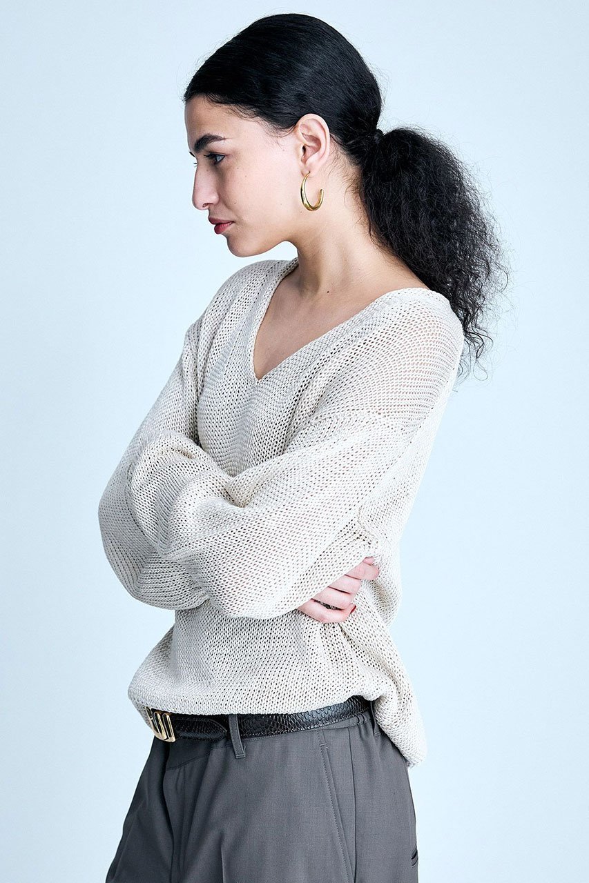 【ブリル/BRILL】のAISHA Vネックプルオーバーニット 人気、トレンドファッション・服の通販 founy(ファニー) 　ファッション　Fashion　レディースファッション　WOMEN　トップス・カットソー　Tops/Tshirt　ニット　Knit Tops　プルオーバー　Pullover　Vネック　V-Neck　リネン　Linen　エレガント 上品　Elegant　other-2|ID: prp329100004381528 ipo3291000000031334569