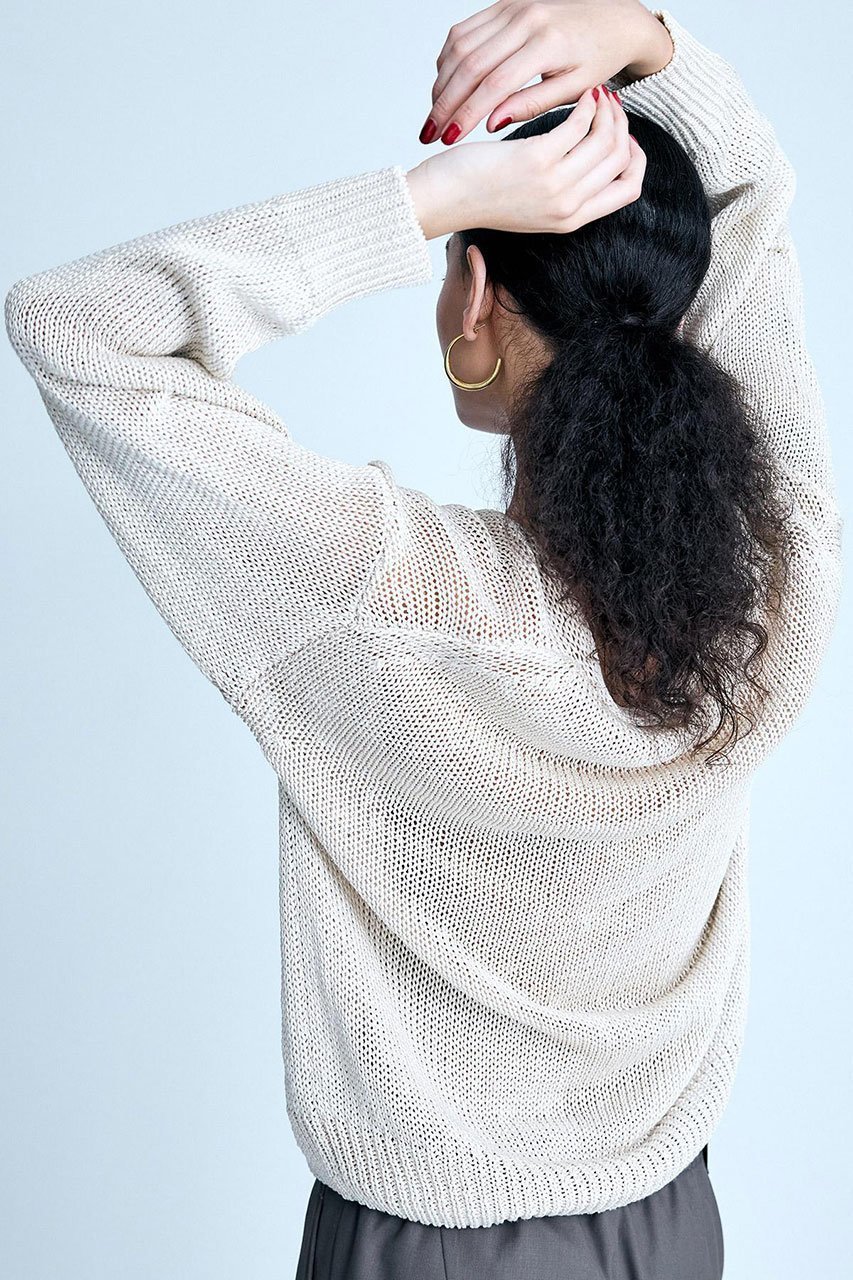 【ブリル/BRILL】のAISHA Vネックプルオーバーニット 人気、トレンドファッション・服の通販 founy(ファニー) 　ファッション　Fashion　レディースファッション　WOMEN　トップス・カットソー　Tops/Tshirt　ニット　Knit Tops　プルオーバー　Pullover　Vネック　V-Neck　リネン　Linen　エレガント 上品　Elegant　other-3|ID: prp329100004381528 ipo3291000000031334570
