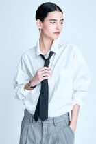 【ブリル/BRILL】のセイヒンゾメオーバーシャツ 人気、トレンドファッション・服の通販 founy(ファニー) ファッション Fashion レディースファッション Fashion for Women トップス・カットソー Cut & Sew Tops シャツ・ブラウス・オフィスカジュアル Elegant Blouses & Button-Ups サテン Satin, Glossy Fabric スリーブ Sleeve, Long Sleeve / Short Sleeve バランス Balance, Style Balance パッチ Patch, Appliqué フォルム Silhouette, Form ポケット Pocket, Pocket Detail ロング Long, Long-Length 今季 This Season, Current Season thumbnail ホワイト|ID: prp329100004381529 ipo3291000000032843620
