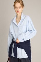【ブリル/BRILL】のセイヒンゾメオーバーシャツ 人気、トレンドファッション・服の通販 founy(ファニー) ファッション Fashion レディースファッション Fashion for Women トップス・カットソー Cut & Sew Tops シャツ・ブラウス・オフィスカジュアル Elegant Blouses & Button-Ups サテン Satin, Glossy Fabric スリーブ Sleeve, Long Sleeve / Short Sleeve バランス Balance, Style Balance パッチ Patch, Appliqué フォルム Silhouette, Form ポケット Pocket, Pocket Detail ロング Long, Long-Length 今季 This Season, Current Season thumbnail ライトブルー|ID: prp329100004381529 ipo3291000000033035775