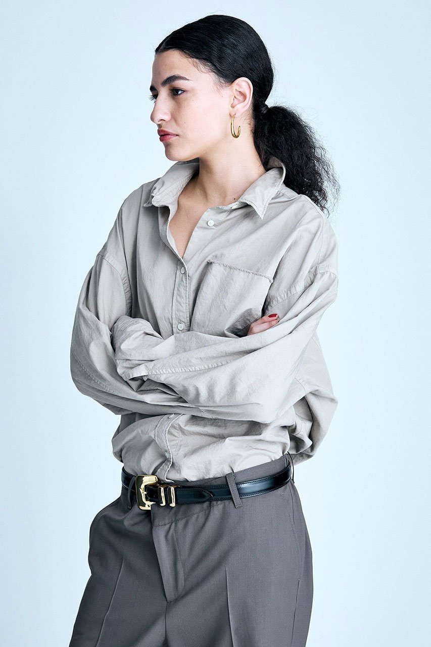 【ブリル/BRILL】のセイヒンゾメオーバーシャツ 人気、トレンドファッション・服の通販 founy(ファニー) 　ファッション　Fashion　レディースファッション　Fashion for Women　トップス・カットソー　Cut & Sew Tops　シャツ・ブラウス・オフィスカジュアル　Elegant Blouses & Button-Ups　サテン　Satin, Glossy Fabric　スリーブ　Sleeve, Long Sleeve / Short Sleeve　バランス　Balance, Style Balance　パッチ　Patch, Appliqué　フォルム　Silhouette, Form　ポケット　Pocket, Pocket Detail　ロング　Long, Long-Length　今季　This Season, Current Season　再入荷　Restock / Back in Stock　other-2|ID: prp329100004381529 ipo3291000000033663982