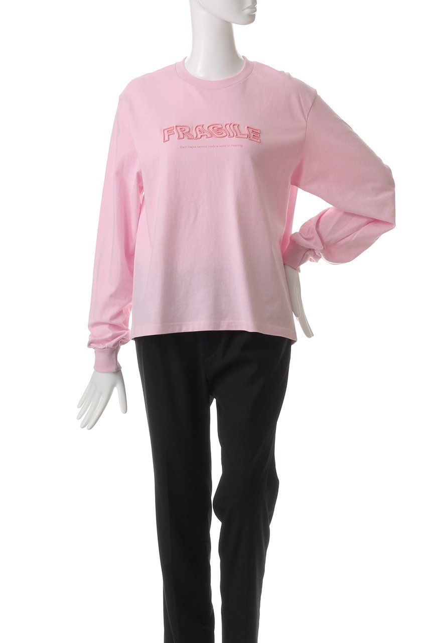 【メゾンスペシャル/MAISON SPECIAL】のFRAGILEエンブロイダリーロンTEE 人気、トレンドファッション・服の通販 founy(ファニー) 　ファッション　Fashion　レディースファッション　WOMEN　トップス・カットソー　Tops/Tshirt　シャツ/ブラウス　Shirts/Blouses　ロング / Tシャツ　T-Shirts　カットソー　Cut and Sewn　エンブロイダリー　Embroidery　グラフィック　Graphic　スリーブ　Sleeve　フェミニン　Feminine　ロング　Long　再入荷　Restock/Back In Stock/Re Arrival　other-2|ID: prp329100004381535 ipo3291000000031334603
