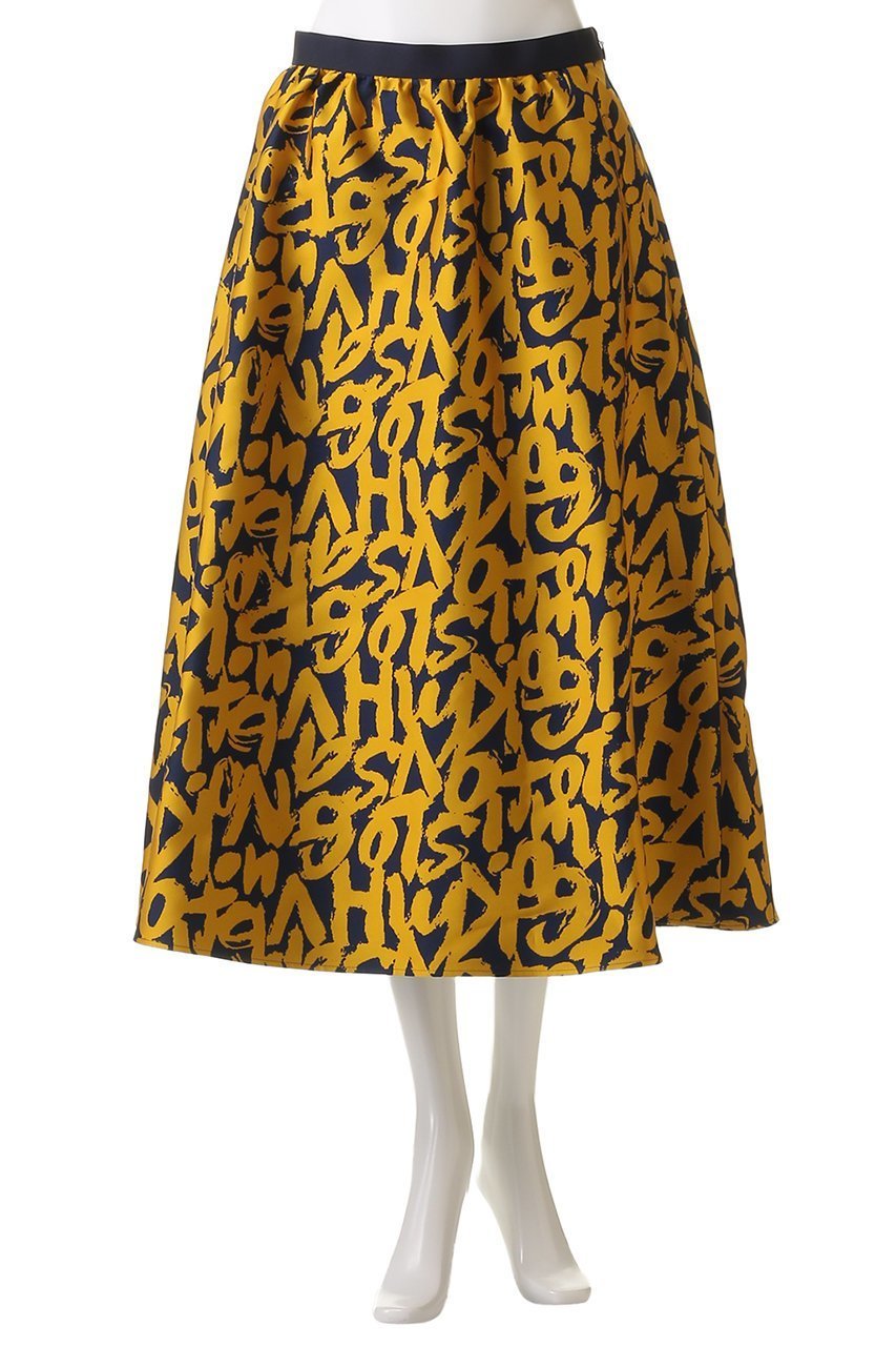 【アナイ/ANAYI】のレタードジャガードギャザースカート 人気、トレンドファッション・服の通販 founy(ファニー) 　ファッション　Fashion　レディースファッション　Fashion for Women　スカート　Skirts　ロングスカート　Long Skirts / Maxi & Midi Skirts　ジャカード／ジャガード　Jacquard, Woven Pattern　フレア　Flare, Flared　リュクス　Luxury, Elegant, High-End, Chic　ロング　Long, Long-Length　今季　This Season, Current Season　再入荷　Restock / Back in Stock　other-2|ID: prp329100004381539 ipo3291000000032825520