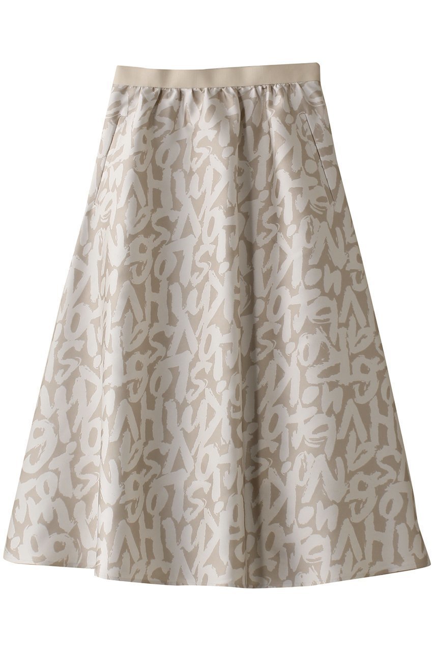 【アナイ/ANAYI】のレタードジャガードギャザースカート インテリア・キッズ・メンズ・レディースファッション・服の通販 founy(ファニー) 　ファッション　Fashion　レディースファッション　Fashion for Women　スカート　Skirts　ロングスカート　Long Skirts / Maxi & Midi Skirts　ジャカード／ジャガード　Jacquard, Woven Pattern　フレア　Flare, Flared　リュクス　Luxury, Elegant, High-End, Chic　ロング　Long, Long-Length　今季　This Season, Current Season　ベージュ|ID: prp329100004381539 ipo3291000000035052790