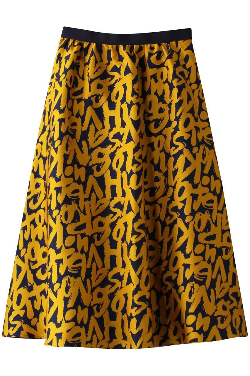 【アナイ/ANAYI】のレタードジャガードギャザースカート インテリア・キッズ・メンズ・レディースファッション・服の通販 founy(ファニー) 　ファッション　Fashion　レディースファッション　Fashion for Women　スカート　Skirts　ロングスカート　Long Skirts / Maxi & Midi Skirts　ジャカード／ジャガード　Jacquard, Woven Pattern　フレア　Flare, Flared　リュクス　Luxury, Elegant, High-End, Chic　ロング　Long, Long-Length　今季　This Season, Current Season　ネイビー|ID: prp329100004381539 ipo3291000000035052791