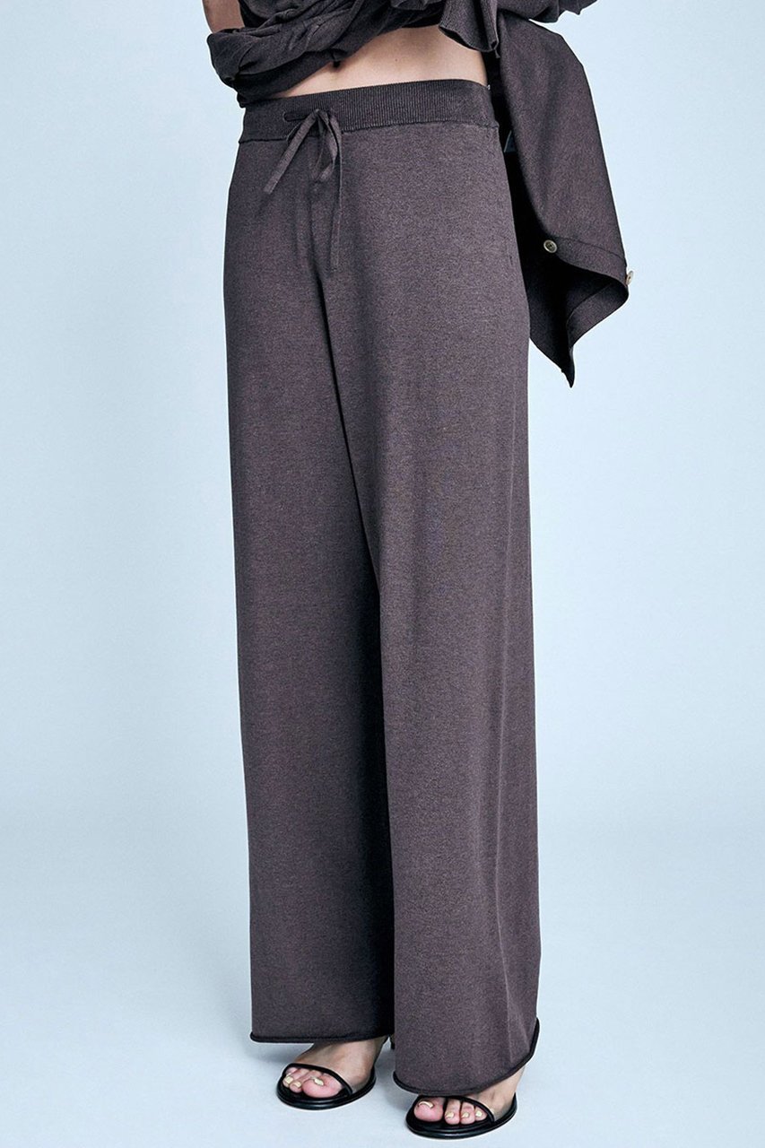 【ブリル/BRILL】のストレッチシルクニットパンツ インテリア・キッズ・メンズ・レディースファッション・服の通販 founy(ファニー) 　ファッション　Fashion　レディースファッション　Fashion for Women　パンツ　Pants & Trousers　シルク　Silk, 100% Silk　シンプル　Simple, Minimal　ストレッチ　Stretch, Stretchy Fabric　ラグジュアリー　Luxury, Elegant　リラックス　Relax, Relaxed Fit　エレガント 上品　Elegant　ブラウン|ID: prp329100004381540 ipo3291000000032910841